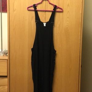 Black Full Length Overalls from Forever 21